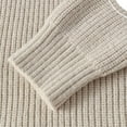 thumbnail image 6 of Miluxas Men's Patchwork Knit Sweater O-Neck Pullover Long Sleeve Slight Stretch Casual Standard Wool Top Gray, 6 of 7