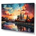 thumbnail image 2 of Designart "Moscow Popart Colorful City painting I" Moscow Wall Art Living Room, 2 of 5