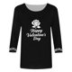 thumbnail image 4 of Xuyuer Abstract Print 3/4 Sleeve Loose Tee - Women's Casual Round Neck 3/4 Sleeve Top for Weekend Farmers Market Visits, Creative Studio Outings, and Relaxed Artistic Daily Wear, 4 of 5