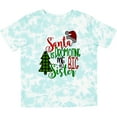thumbnail image 3 of Inktastic Santa is Promoting Me to Big Sister Green Plaid Tree Girls Toddler T-Shirt, 3 of 5