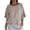 Beige, variant on Staron Women's Casual Linen Shirt Ruffle Pleated Hem Half Sleeve Round Neck Relaxed Blouse Top, Yellow S