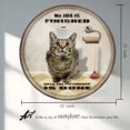 thumbnail image 3 of Cat Bathroom Round Vintage Sign Roll Paper No Job is Finished Poster Toilet Garden Bar Farm Courtyard Garage Club Bedroom Housewarming Gift 12x12 Round Metal Tin Sign, 3 of 5