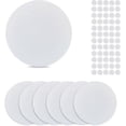 thumbnail image 1 of 8Pcs Plastic Flat Blank Wall Hole Cover Sheets with 60PCS Plastic Stickers 5.98inch PVC Material Dustproof Cover Plate Flat Round Frosted Blank Plate, 1 of 4