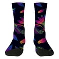 thumbnail image 3 of Compression Socks for Women Cute Animal Knitted Mid Calf Soft Comfort Mens Socks Blue One Size, 3 of 7