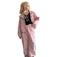 thumbnail image 2 of LOCHEX Girls 2 Piece Outfits Solid Color Long Sleeve Cargo Hoodie with Zipper Sport Coat and Jogger Pants Set Kids Clothing Sets,Pink, 15-16, 2 of 6