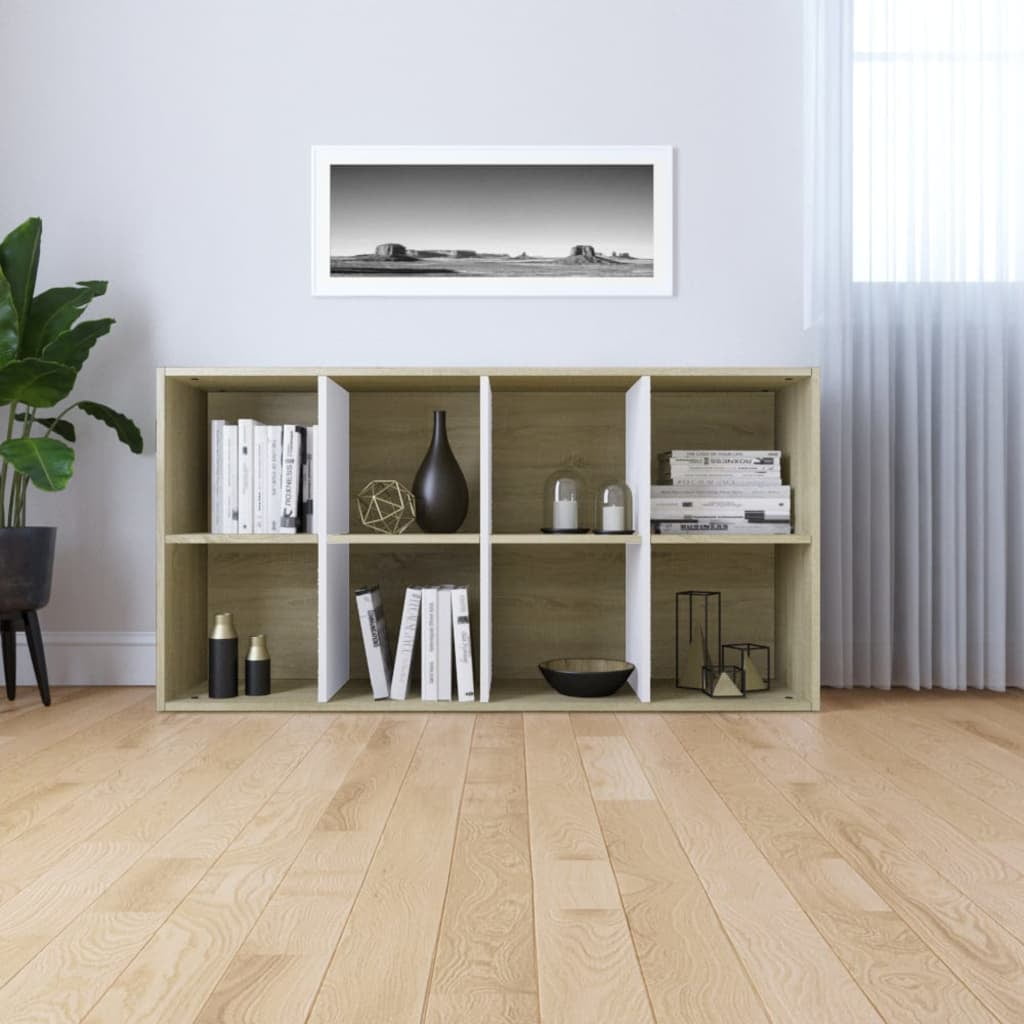 Kepooman 26" Two Rows & Four Layers Sideboard Bookcade for Living Room Bedroom, Multi-color