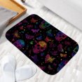 thumbnail image 6 of 1pc Colorful Skulls Absorbent Non-Slip Bathroom Thickened Flannel Rug Decor,Soft,Quick Drying,Suitable For Indoor/outdoor Use,Bathrooms,Bedrooms,Kitchens,Terrace,Laundry Rooms,16"x24", 6 of 9