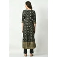 thumbnail image 2 of S MAJIDA Kurta Set for Women Foil Print Polyster Blend Kurta Pant with 3/4 Sleeve, 2 of 5
