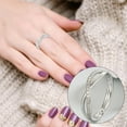 thumbnail image 2 of BNNG Silver Adjustable Ring Silver Rings for Women Cubic Zirconia Twist Love Knot Dainty Ring Silver Minimalist Open Finger Rings Silver Thumb Sterling Silver Ring Adjustable Thumb Ring, 2 of 5