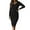 Black, variant on Conairie Bodycon Dresses for Women Solid Color Crew Neck Slim Fashion Long Sleeve Dress Lightweight Soft Lounge Long formal Dresses Black L