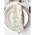 thumbnail image 2 of Cloth Napkins 1 Piece - 20x20 Inches, Vintage Flower Washable Reusable Table Napkins, Botanical Wildflower Plant Country Daisy Soft & Absortbent Dining Napkin for Party Wedding Hotel Restaurant, 2 of 8