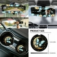 thumbnail image 5 of Jeiento Butterfly Car Accessories Sets 14pcs Car Seat Cover Protector Steering Wheel Cover Seatbelt Pads Auto Armrest Cover Trash Bin Rearview Mirror Cover Handbrake Cover Set Coasters Floral Moon, 5 of 7