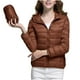 thumbnail image 1 of Parkas de manga larga para mujer, color liso, manga larga, cremallera, bolsillo, chaqueta ligera de algodón, blusa para mujer, 1 of 8