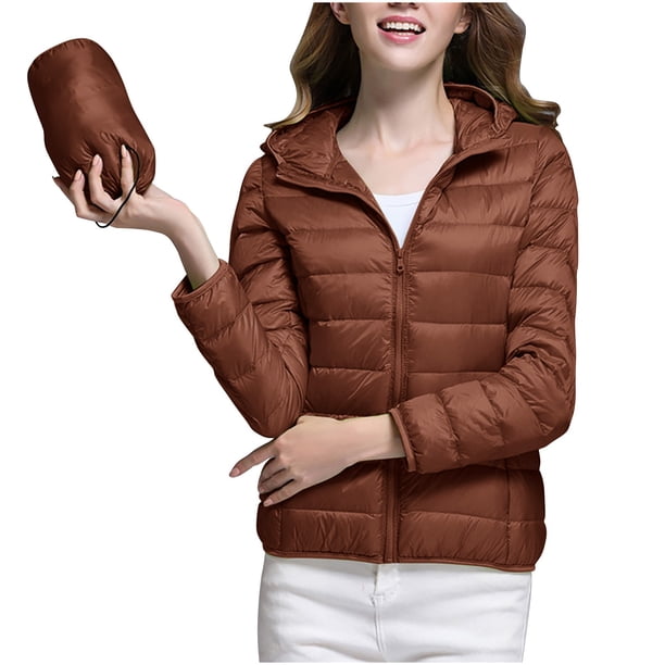 Parkas de manga larga para mujer, color liso, manga larga, cremallera, bolsillo, chaqueta ligera de algodón, blusa para mujer