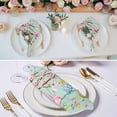 thumbnail image 2 of Cloth Napkins Set of 2 - 20x20 Inches, Easter Eggs Washable Reusable Table Napkins, Spring Watercolor Bunny Flower Green Soft & Absortbent Dining Napkin for Party Wedding Hotel Restaurant, 2 of 8