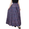 thumbnail image 4 of Bimba Women Long Maxi Printed Skirt Elastic Waist Flared Full Skirts, 4 of 7