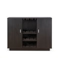 thumbnail image 6 of Gzxs Vintage Wine Bar Cabinet w/2 Door, Kitchen Coffee Bar Station w/ Wine & Glass Rack, Adjustable Shelves, Rustic Buffet Sideboard for Dining Room, 47"L x 16"W x 35"H, Espresso, 6 of 6