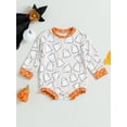 thumbnail image 2 of Wassery Baby Boys Girls Halloween Outfit 3 6 12 18 24 Months Infant Pumpkin Ghost Long Sleeve Romper Bodysuit My 1st Halloween Clothes 0-24M Newborn Autumn Winter Sweatshirts, 2 of 9