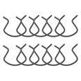 thumbnail image 3 of HLONK 10pcs Car Window Handle Retaining Clips Metal Clip Crank Retainer Fixing Clips, 3 of 7