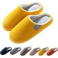 thumbnail image 1 of Slippers For Women & Men Memory Foam Warm Slip On Slippers Comfy Plush Lined House Shoes, 1 of 1