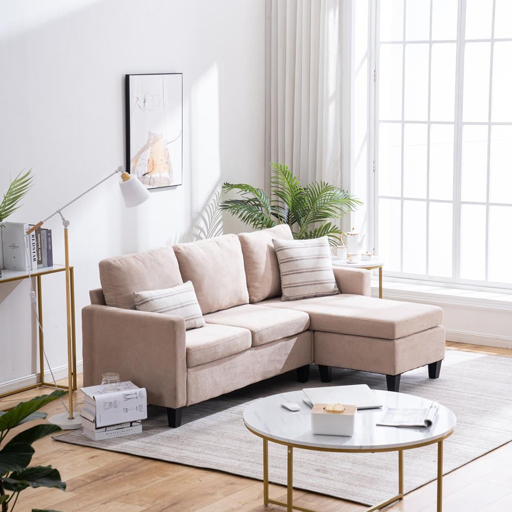 Ktaxon Reversible Sectional Sofa Couch, LShaped Couch