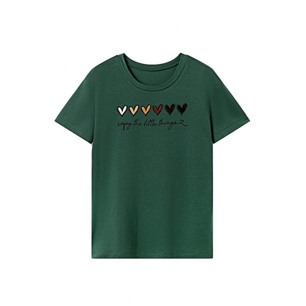 Camiseta de Mujer, Camiseta Básica, Camiseta de Cuello Redondo Sencilla Y Moderna para Viajes de Acampada Diarios XL