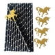 thumbnail image 2 of 25pcs Pajitas de Beber de Unicornio Glitter Negras de Estrellas Decoración de Cumpleaños de Navidad Gloria, 2 of 8