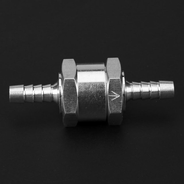 Válvulas de retención de combustible Ehuebsd de aleación de aluminio sin retorno de gasolina diésel 6 mm
