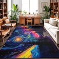Abstract Starry Sky 8x10ft Non Slip Area Rug Path Forest Dreamy ...