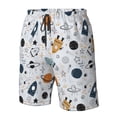 thumbnail image 4 of Fuzoiu Cartoon Planets Print Men's Beach Shorts,Men's Swim Trunks,Quick Dry Board Shorts with Pockets,Men's Bathing Suits for Surfing, Running, and Casual Wear-XX-Large, 4 of 6