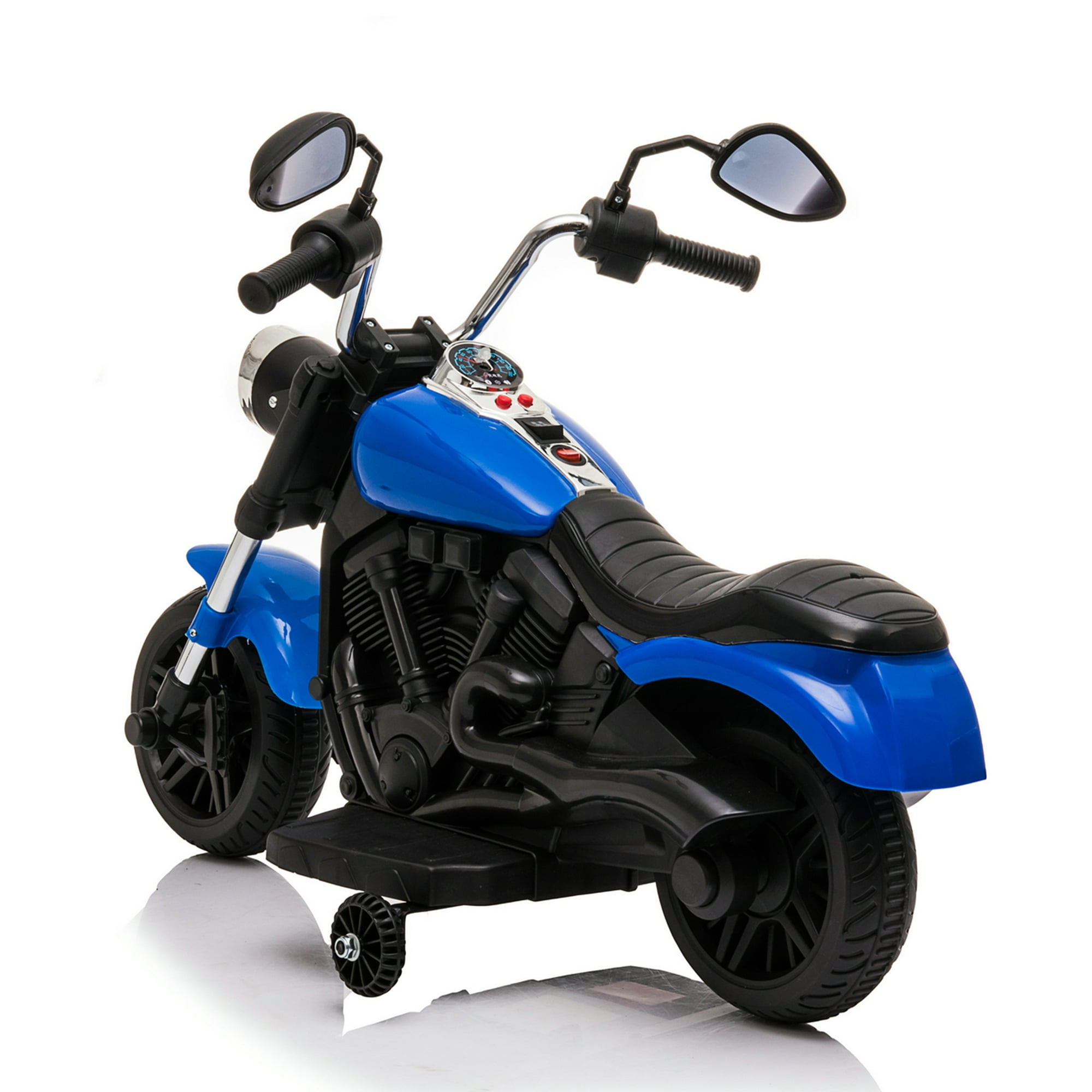 Ride on Harley Style Chopper Bike Toy for Kids with Electric 6V 4.5A Battery Indoor Outdoor Fun for Kids with Training Wheels Walmart