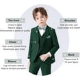 thumbnail image 5 of CARETOO Boy Suit 6 Pcs Boy Formal Wear Including Vest,Pants, Dress Shirt,Kerchief and Bow Tie for Formal Occasions Size 10 Years, 5 of 6