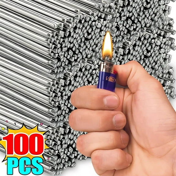 50/100pcs Low Temperature Easy Melt Aluminum Universal Silver Welding Rod Cored Wire Rod Solder No Need Solder Powder Weld Bar