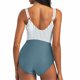 thumbnail image 4 of Traje de baño de una pieza para mujer, conjuntos de bikini para mujer, trajes de baño sin mangas extragrandes para mujer, bikini estampado, cuello alto, escote en V, traje de baño sin mangas para muje, 4 of 7