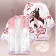 thumbnail image 3 of Kimono de Anime Nezuko Tanjirou para mujeres y hombres, chaqueta con estampado Yukata Haori, ropa tradicional japonesa, disfraz, 3 of 4