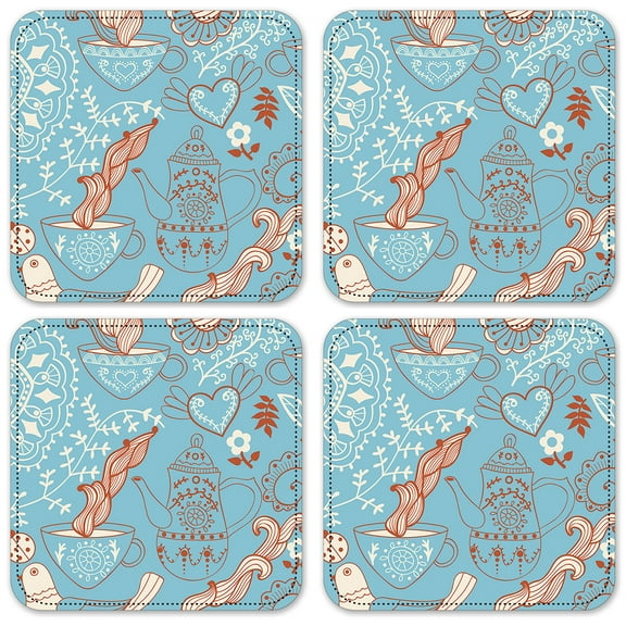Vinyl Drink Coasters - Set of 4 - Zen Coffee