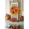 thumbnail image 3 of Corona de arce otoñal de 40 cm, corona de calabaza otoñal con piñas y calabazas, adecuada para otoño, Halloween, corona de puerta de entrada para Acción de Gracias, 3 of 5