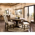 thumbnail image 5 of Furniture of America Stanley Pedestal Round Dining Table, Light Oak, 5 of 6