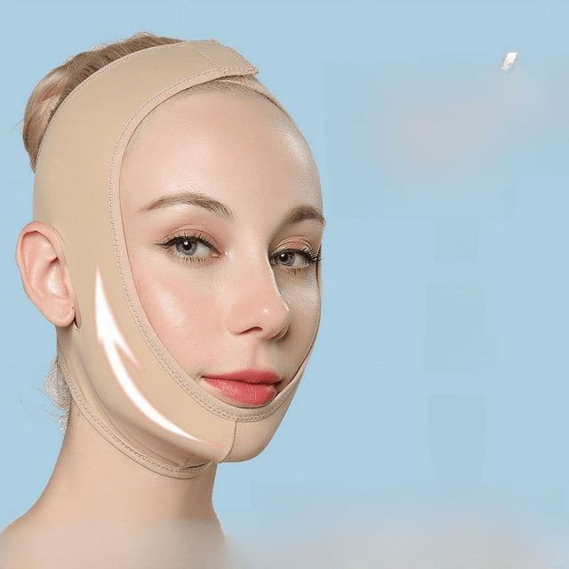 Dispositivo de máscara facial para liposucción postoperatoria con tallado de hilo facial, vendaje para dormir con papada en V, reafirmante de liposucción, microtienda