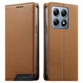 thumbnail image 1 of Funda Tipo Cartera de Cuero Sintético para XIAOMI 14T Pro Bloqueo RFID, con Ranuras para Tarjetas y Bolsillo para Efectivo, Cierre Magnético Fuerte Marrón, 1 of 6