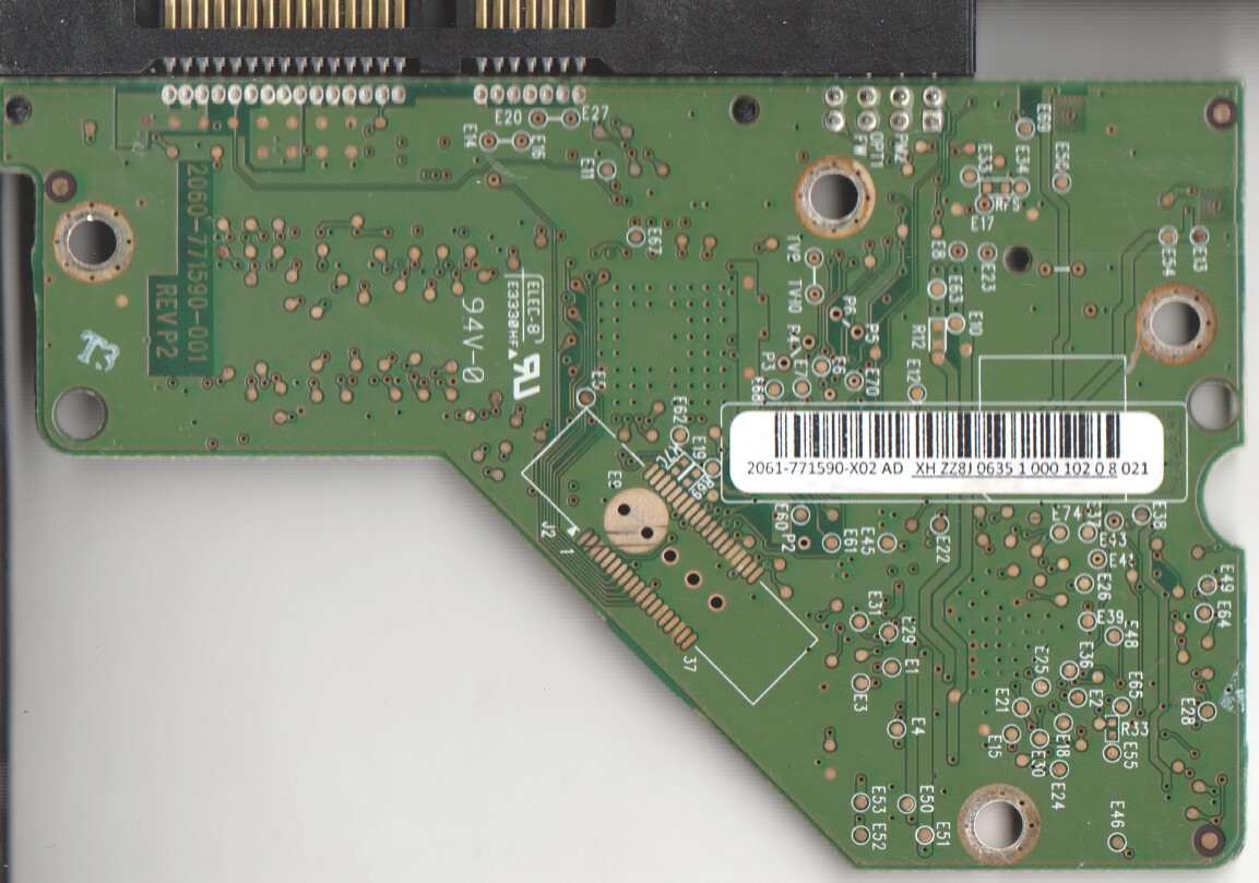 Carte Contrôleur PCB 2060-771590-001 Pour Disque Dur WD5000AAVS-00G9B1 - Pour Pièces