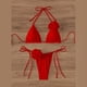 thumbnail image 4 of Microbikini con estampado de flores en 3D para mujer, bañador Sexy de retazos en blanco y negro con realce, minibikini triangular para verano, 2024, 4 of 5