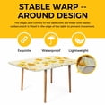 thumbnail image 4 of Yellow Flowers Table Cloths for 5 Foot Rectangle Tables, Farmhouse Botanical Watercolor Floral Patio Waterproof Elastic Fitted Tablecloths, Washable Rectangular Table Cover for Camping, 4 of 8