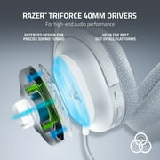 RAZER BARRACUDA X (2022) - 2.4GHz Wireless/BT Headset, Multi-Platform Gaming and Mobile - Mercury (White)