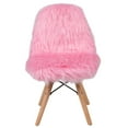 thumbnail image 6 of EMMA OLIVER haggy Fur Light Accent Chair Scoop Kids Pink Ages 5 to Kids, 6 of 12