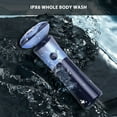 thumbnail image 4 of CNKOO Electric Razor for Men  Beard Trimmer  Electric Shaver for Men  Electric 3 Heads Cordless Rotary Razor Beard Trimmer with Safe Lock for Beard Face Hair  Blue, 4 of 7