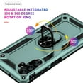 thumbnail image 7 of SaniMore Tri-layer Case for Samsung Galaxy A14 5G 6.6" 2023, 360° Rotating Kickstand Rugged PC Back + TPU Bumper Magnetic Car Mount Anti-fingerprint Anti-fall Heavy Duty Protective Case, Darkgreen, 7 of 7