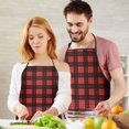 thumbnail image 4 of Red and Black Christmas Plaid Pattern Apron-Garden Aprons for Women with Pockets-Cotton Linen Waterproof Kitchen Cooking Gardening Aprons Adjustable for Kitchen,Cooking,BBQ and Salon 33"x27", 4 of 7