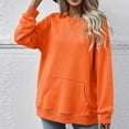thumbnail image 6 of Xcmzpl Womens Sweatshirts Basic Solid Color Round Neck Sweatshirt Lightweight Sweater Tops Cotton Long Sleeve Blouses Fall Fashion, 6 of 6