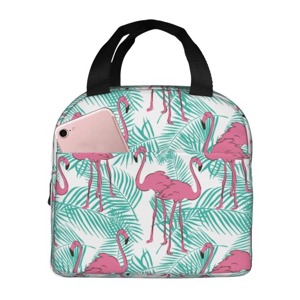 Easygdp Flamingo Bolsa Térmica Premium - Tela Oxford Impermeable, Gran Capacidad, Bolsillo Frontal, Unisex para Trabajo, Escuela, Actividades al Aire Libre y Picnics